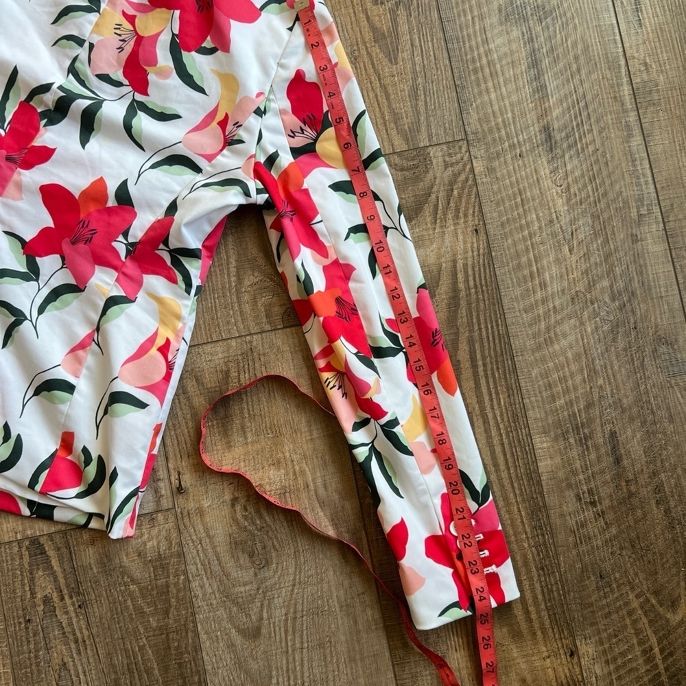 Liz Claiborne Women’s Sz 4 Floral Blazer Button Front Pink Red White Maximalist - Picture 5 of 10